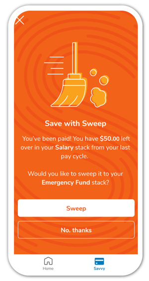 Savvy-emergency-fund-sweep-app